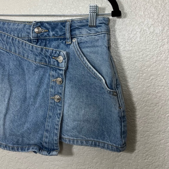 FREE PEOPLE WYNNE DENIM SKIRT SKORT Size 28 - Picture 5 of 11